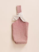 Fabric Bottle Bag with Cream Bow